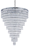 Bethel Chrome Chandelier in Metal & Crystal