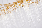 Bethel Gold Chandelier in Aluminum & Glass