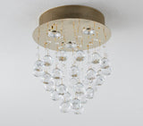 Bethel Gold Semi Flush Mount in Iron & Crystal