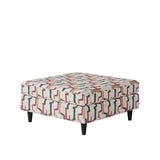 Fusion 170-C Transitional Cocktail Ottoman 170-C Fiddlesticks Confetti 38" Square Cocktail Ottoman