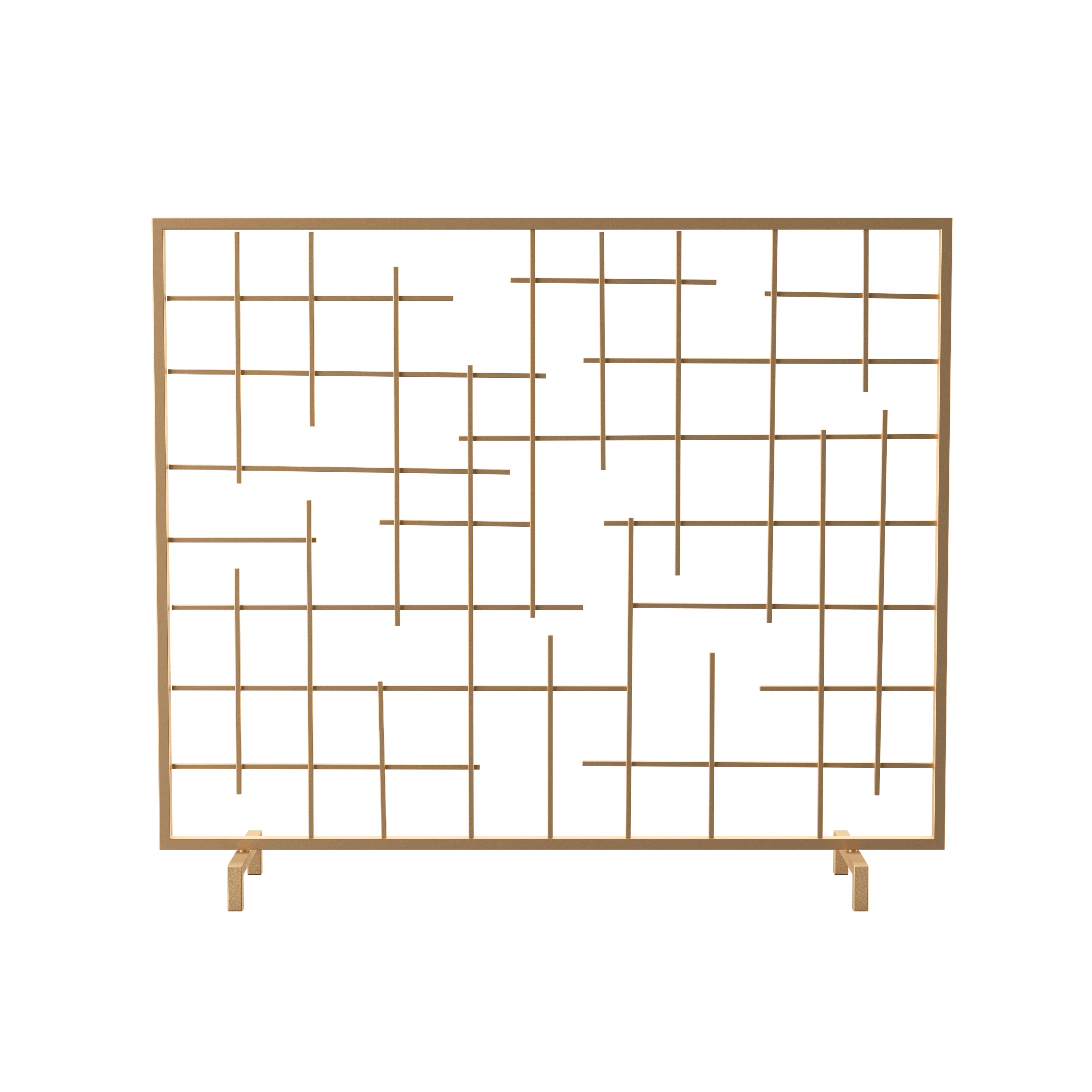 Glanlon Elegant Gold Fireplace Screen - Thumbnail 2