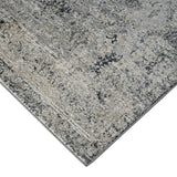 AMER Rugs Fairmont FAI-2 Power-Loomed Floral Transitional Area Rug Gray 9'3" x 12'3"