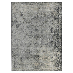 AMER Rugs Fairmont FAI-2 Power-Loomed Floral Transitional Area Rug Gray 9'3" x 12'3"