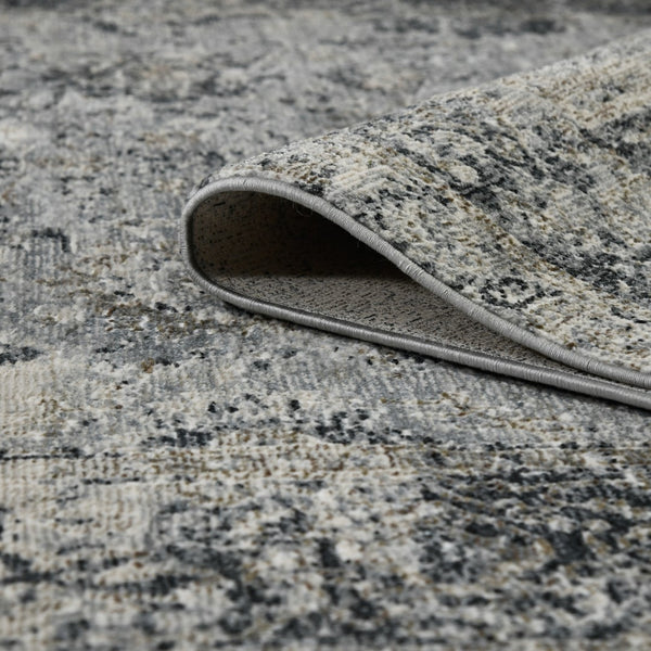 AMER Rugs Fairmont FAI-2 Power-Loomed Floral Transitional Area Rug Gray 9'3" x 12'3"