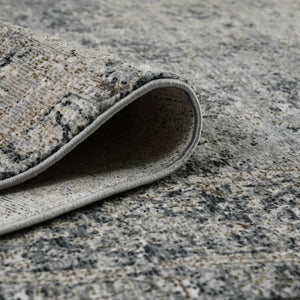 AMER Rugs Fairmont FAI-2 Power-Loomed Floral Transitional Area Rug Gray 9'3" x 12'3"