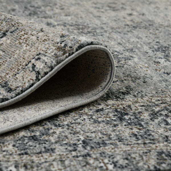 AMER Rugs Fairmont FAI-2 Power-Loomed Floral Transitional Area Rug Gray 9'3" x 12'3"