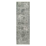 AMER Rugs Fairmont FAI-2 Power-Loomed Floral Transitional Area Rug Gray 2'6" x 7'10"