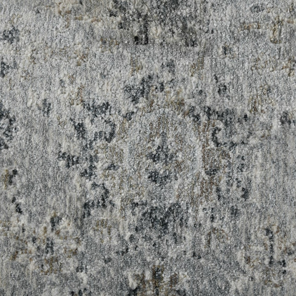 AMER Rugs Fairmont FAI-2 Power-Loomed Floral Transitional Area Rug Gray 9'3" x 12'3"