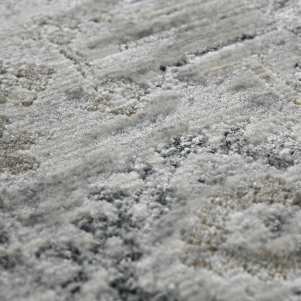 AMER Rugs Fairmont FAI-3 Power-Loomed Bordered Transitional Area Rug Silver/Orange 9'3" x 12'3"