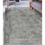 AMER Rugs Fairmont FAI-4 Power-Loomed Bordered Transitional Area Rug Gray 9'3" x 12'3"