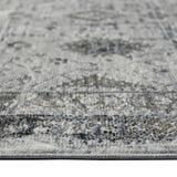 AMER Rugs Fairmont FAI-4 Power-Loomed Bordered Transitional Area Rug Gray 9'3" x 12'3"