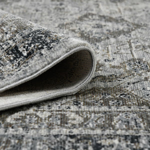 AMER Rugs Fairmont FAI-4 Power-Loomed Bordered Transitional Area Rug Gray 9'3" x 12'3"