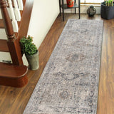 AMER Rugs Fairmont FAI-4 Power-Loomed Bordered Transitional Area Rug Gray 2'6" x 7'10"