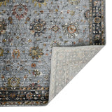 AMER Rugs Fairmont FAI-7 Power-Loomed Floral Transitional Area Rug Gray 9'3" x 12'3"