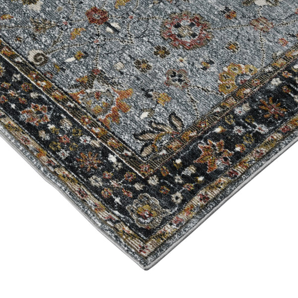 AMER Rugs Fairmont FAI-7 Power-Loomed Floral Transitional Area Rug Gray 9'3" x 12'3"