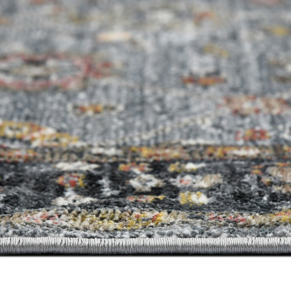 AMER Rugs Fairmont FAI-7 Power-Loomed Floral Transitional Area Rug Gray 9'3" x 12'3"