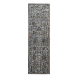 AMER Rugs Fairmont FAI-7 Power-Loomed Floral Transitional Area Rug Gray 2'6" x 7'10"
