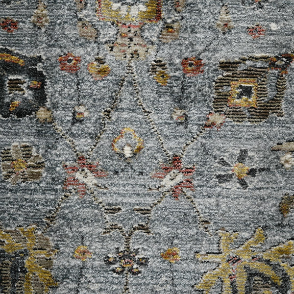 AMER Rugs Fairmont FAI-7 Power-Loomed Floral Transitional Area Rug Gray 9'3" x 12'3"