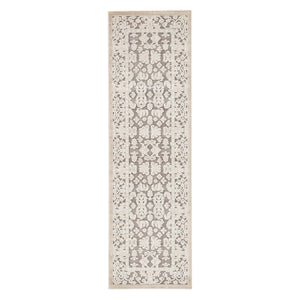 Jaipur Living Regal Damask Gray/ White Runner Rug (2'6"X8')