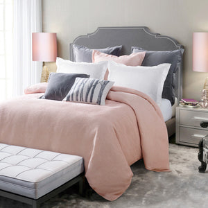 HiEnd Accents Jolie Duvet Cover FB1613DU-SQ-OC Pink Face: 100% Polyester. Back: 100% Cotton 92x96x0.3
