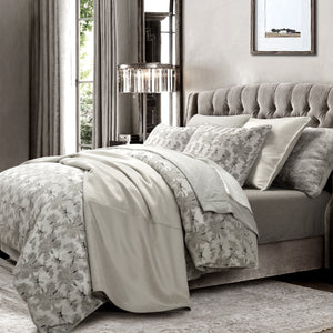 HiEnd Accents Warshack Inkblot Duvet Cover Set FB1615DS-SK-OC Gray Face: 100% Polyester, Back: 100% Cotton 110x96x1