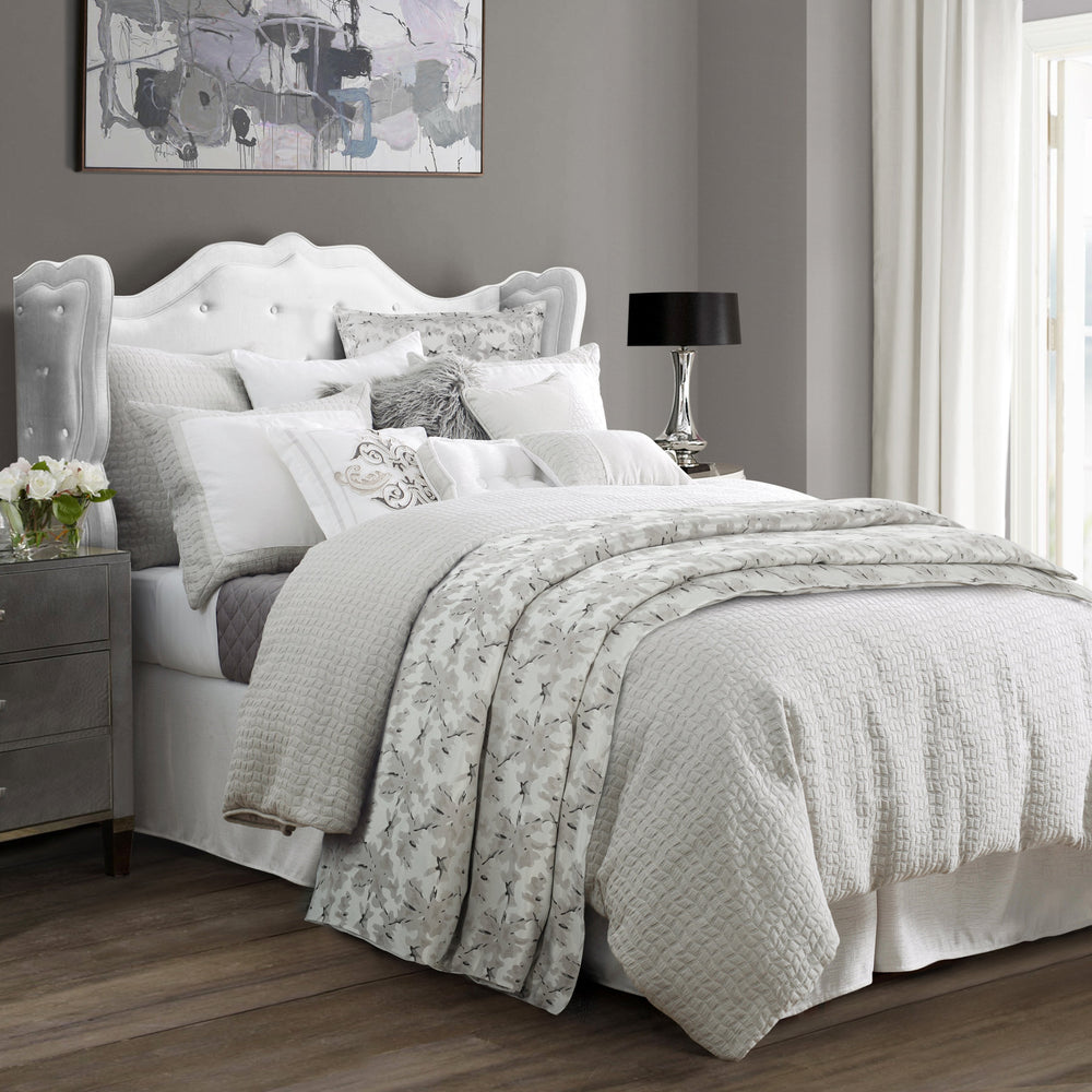 HiEnd Accents Warshack Inkblot Duvet Cover Set FB1615DS-SK-OC Gray Face: 100% Polyester, Back: 100% Cotton 110x96x1