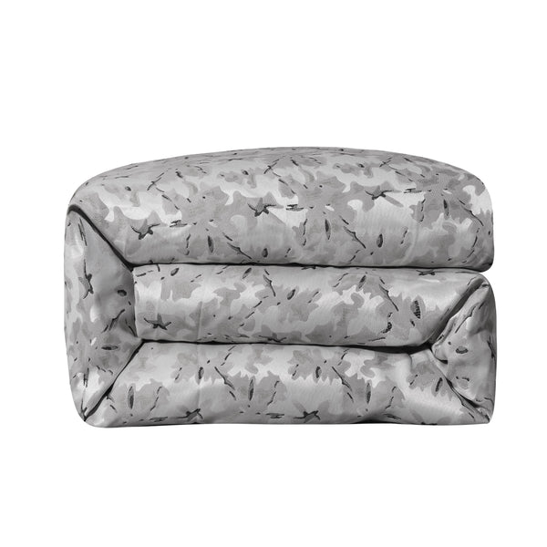 HiEnd Accents Warshack Inkblot Duvet Cover FB1615DU-SK-OC Gray Face: 100% Polyester. Back: 100% Cotton 110x96x0.3