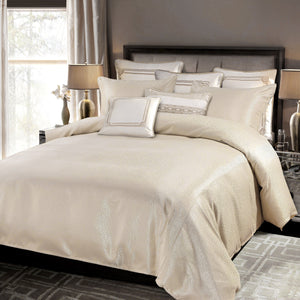 HiEnd Accents Marilyn Modern Bubble Duvet Cover Set FB1617DS-SK-GD Gold Duvet Cover - Face: 100% polyester; Back: 100% cotton. Pillow Sham - 100% polyester. 110x96x1