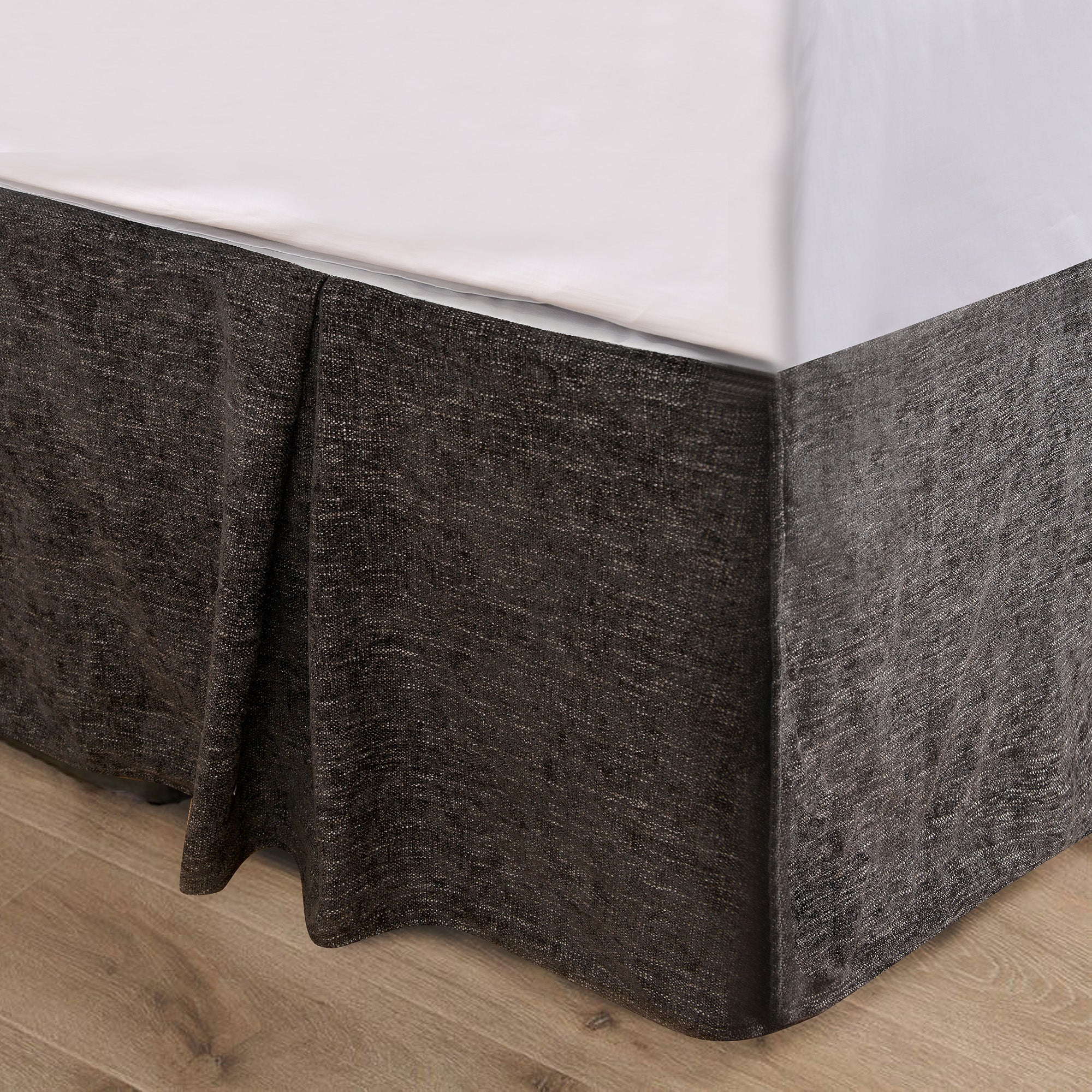HiEnd Accents Black Chenille Bed Skirt - Thumbnail 2