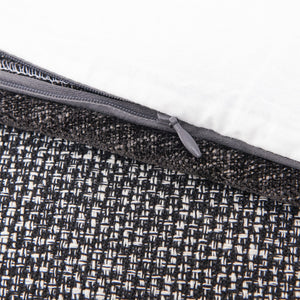 HiEnd Accents Hamilton Tweed Comforter Set FB1713-TW-OC Gray Comforter - Face: 100% polyester; Back: 100% cotton; Fill: 100% polyester. Bed Skirt - Skirt and Decking: 100% polyester. Pillow Sham - 100% polyester. 68x88x3