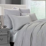 HiEnd Accents Matelassé Duvet Cover Set FB1755-SK-GY Gray Duvet Cover: Face: 68% cotton, 32% polyester; Back: 100% cotton. 110x96x0.5