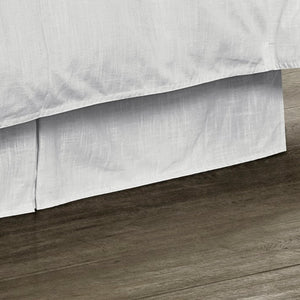 HiEnd Accents Tailored White Bed Skirt FB1755BS-KG-OC White 100% polyester construction. 78x80+18