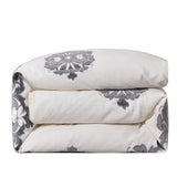 HiEnd Accents Madison Linen Duvet Cover FB1755DU-SK-GY Gray Face: 100% polyester, back: 100% cotton 110x96x0.5