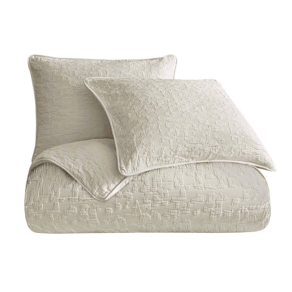 HiEnd Accents Porto Matelassé Duvet Cover Set FB1757-TW-TP Light Taupe Duvet Cover - Face and Back: 100% cotton. Pillow Sham - Face and Back: 100% cotton. 68x88