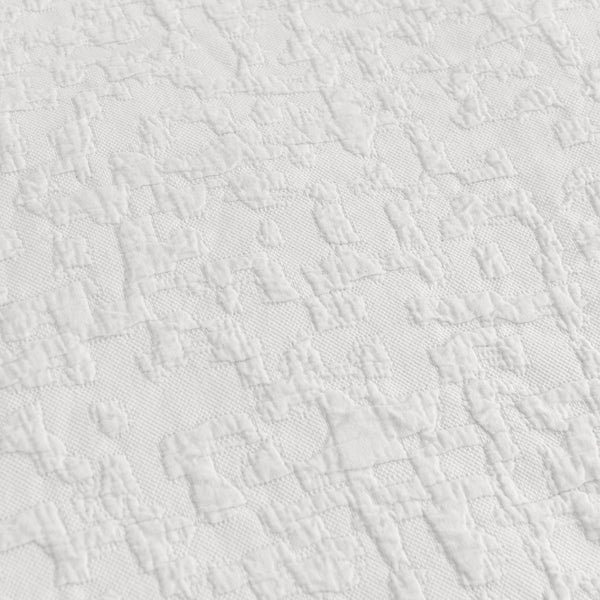 HiEnd Accents Porto Matelassé Comforter Set FB1758-SQ-VW Vintage White Comforter - Face and Back: 100% cotton; Fill: 100% polyester. Pillow Sham - Face and Back: 100% cotton. 92x96x4