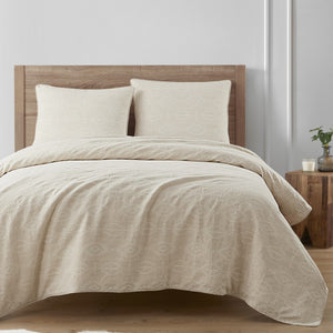 HiEnd Accents Tempe Matelassé Duvet Cover Set FB1759DS-SK-SD Sand Duvet Cover - Face and Back: 100% cotton; Fill: 100% polyester. Pillow Sham - Face and Back: 100% cotton. 110x96