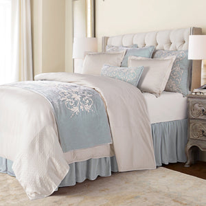 HiEnd Accents Belle Comforter Set FB1772-SK-OC Ivory Comforter face: 75% cotton/25% polyester comforter back: 100% cotton, filled with 100% polyester; Pillow sham: 75% cotton/25% polyester 92x96x3