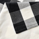 HiEnd Accents Camille Buffalo Check Duvet Cover Set FB1778DS-TW-BK Black & Natural 100% Cotton 68x88x0.2