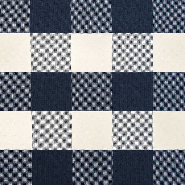 HiEnd Accents Camille Buffalo Check Duvet Cover Set FB1778DS-SQ-NA Navy 100% Cotton 92x96x0.2