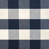 HiEnd Accents Camille Buffalo Check Duvet Cover Set FB1778DS-SQ-NA Navy 100% Cotton 92x96x0.2