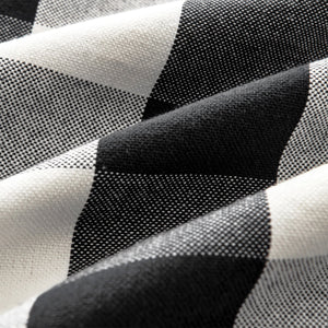 HiEnd Accents Camille Buffalo Check Duvet Cover Set FB1778DS-TW-BK Black & Natural 100% Cotton 68x88x0.2