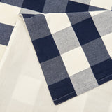 HiEnd Accents Camille Buffalo Check Duvet Cover Set FB1778DS-SQ-NA Navy 100% Cotton 92x96x0.2