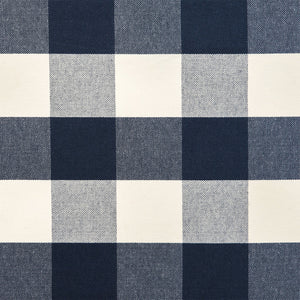 HiEnd Accents Camille Buffalo Check Comforter Set FB1778-TW-NA White, Navy Comforter Face: 100% Cotton.  Back: 100% Cotton.  Filling: 100% Polyester.  Pillow Shams: 100% Cotton. 68x88x3