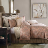 HiEnd Accents Sedona Pale Sienna Comforter Set FB1811-FL-OC Tan, Cream Face: 100 % Polyester; Back: 100% Cotton; Filling: 100% Polyester 80x90x1