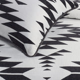 HiEnd Accents Amelia Aztec Comforter Set FB1826-SQ-OC Black, White Comforter - Face: 100% polyester; Back: 100% cotton; Fill: 100% polyester. Pillow Sham - 100% polyester. 92x96x3