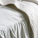HiEnd Accents Luna Washed Linen Bedspread Set FB1827-FL-GY Gray Skirt: 70% viscose/30% linen, Decking (face): 70% viscose/30% linen, Decking (back): 100% polyester 54x76x0.2