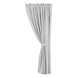HiEnd Accents Luna Washed Linen Lined Curtain FB1827C1-OS-GY Gray 70% viscose, 30% linen 48x108x0.2