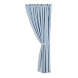 HiEnd Accents Luna Washed Linen Lined Curtain FB1827C1-OS-LB Light Blue 70% viscose, 30% linen 48.0 x 108.0 x 0.2