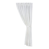 HiEnd Accents Luna Washed Linen Lined Curtain FB1827C1-OS-WH White 70% Viscose, 30% Linen 48x108x0.2