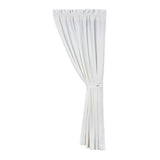 HiEnd Accents Luna Extra Long Lined Curtain Panel FB1827C2-OS-WH White 70% viscose, 30% linen 48x120